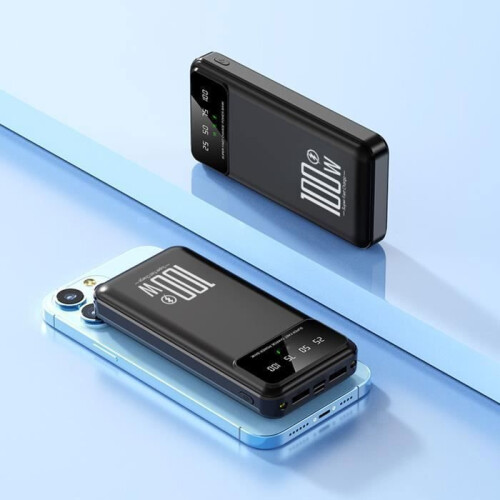 Φορητή εξωτερική μπαταρία 20000mAh, γρήγορη φόρτιση 22,5W, 4 θύρες, με οθόνη LED και