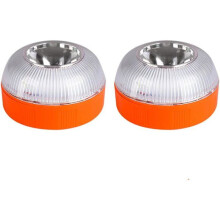 Nabíjateľné núdzové svetlo V16 - DOK - Magnetická indukcia - Magnetický podstavec - Kompaktné - 8 žltých LED diód - Žltý záblesk