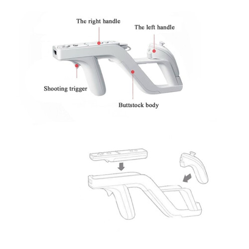 4PCS Zapper Game Holder for   Remote Right Left Controller  Zapper Gaming Accessories 1