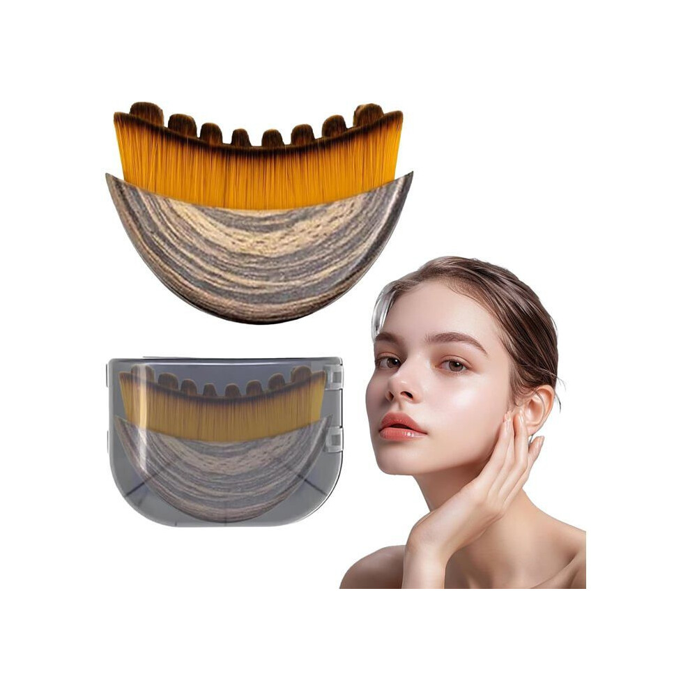 2-Piece Facial Lymphatic Contour Brush Set, Lymphatic Drainage Brush, Dry Facial Brushes