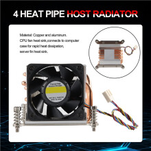 LGA2011-R63 Cooler 150W for LGA 2011 Radiator 2U 4 Heat Pipe LGA2011 Square Type 80mm X 80mm Mounting Pitch Heat Sink