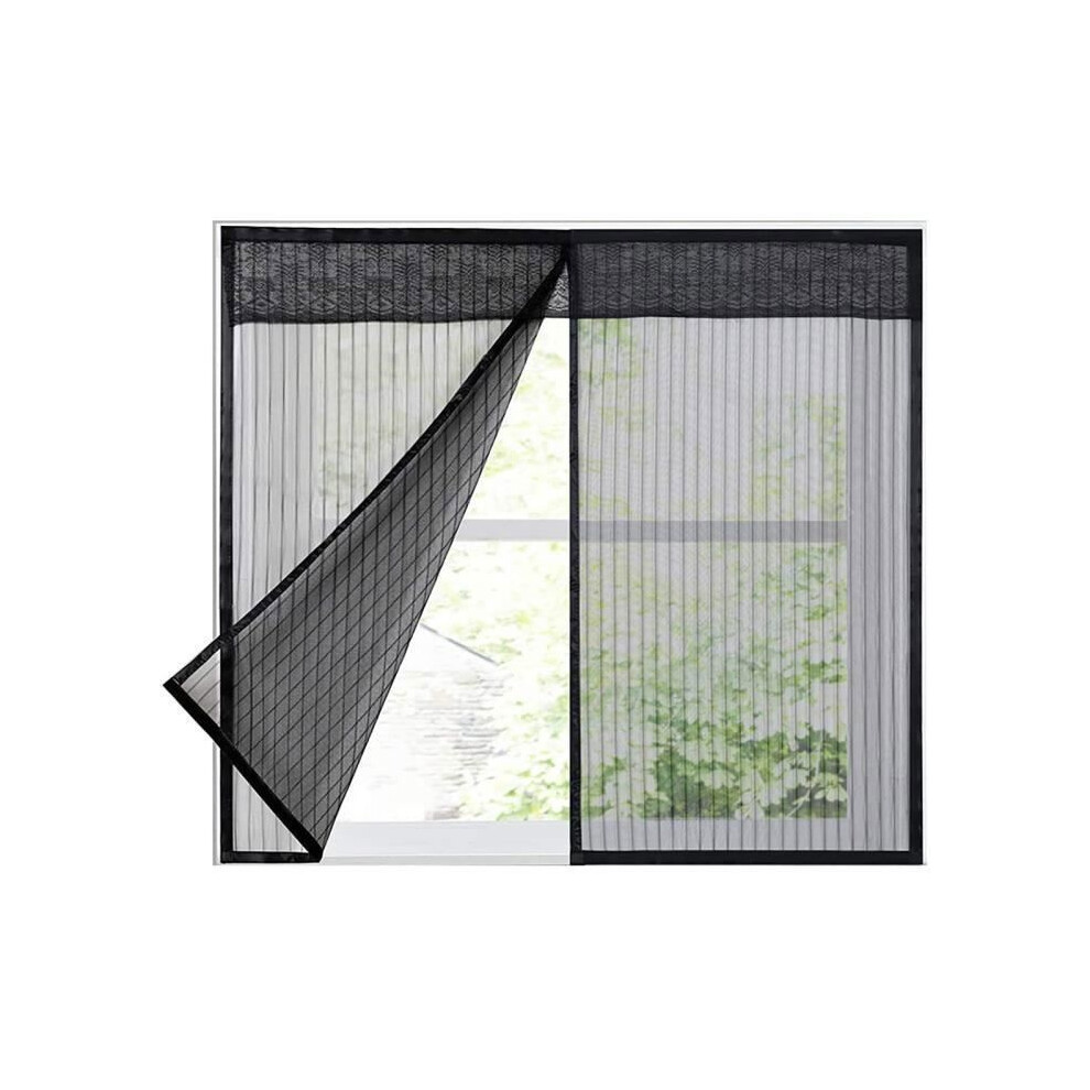 Mosquito Net - Magic Tape - 120X120cm - Insect-Proof - Magnetic Attachment - Black 6485316036327