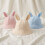 Casquette oreilles de lapin en coton chaud, doux,-Blanc 11