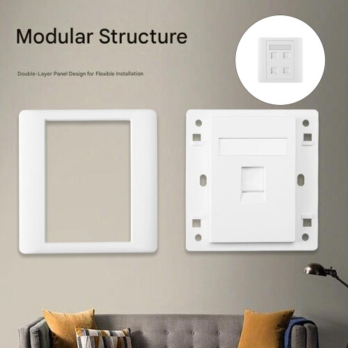 Heavy Duty 86 Type 4 Port Networking Wall Plate-Four port panel 2