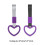 Automotive Bumper Racing Tow Strap Heart Shape Pull Rings-Pink 4