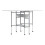 Adjustable Fabric Cutting Table with Grid & Storage Silver/White 149x91x77-100cm 1