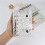 A8 Budget Binder Cover Clear PVC 5 Ring Binder Glitter Star Refillable Notebook Shell Protector with 2 Snaps 5
