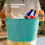 LIVIVO Galvanised Steel Drinks Bucket Turquoise 6