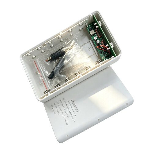 Adjustable DC9V/12V Powerbank Case Not Required Soldering-White