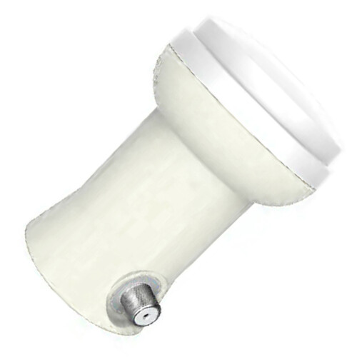 Single Head Satellite LNB Receiver For 4K UHD And 3D TV-White