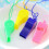 Plastic Whistle Colorful Cheer Referee Whistle with Lanyard (Random Color) 2