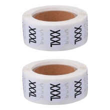 6Rouleaux Stickers Ronds Taille Vêtement Multiusage Colorés