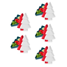 15Pièces Plat Divisé Sapin Noël Pour Fruits Bonbons