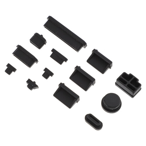 3Ensemble Cache Ports Silicone Noir Pour Laptop Protection Durable