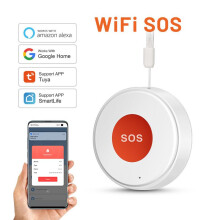 Tuya Smart WiFi Security SOS Button, APP Emergency Scene Linkage Smart Switch, Built-in Rechargeable Battery, Panic Alarm Button
