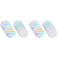 400 Pcs Badge Protective Film 44mm (1.77 in), 8 Styles of Holographic Glitter, Badge Film for 1.25 Inch 32mm Button