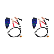 2X Conector da ECU Do Carro, Ferramenta de Economia de Memória da Bateria, Plugue Elétrico de Emergência OBD2, Mostra Tensão e Corrente.