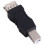 USB printer adapter type A female - type B male black silver tone 6