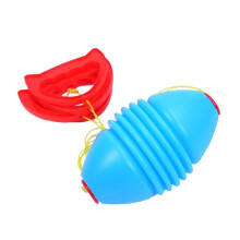 (2, blue) Sensory Training Tug Ball Elastic Pull Resistance Rope Toy for Kids Preschooler Interactive Party Favor