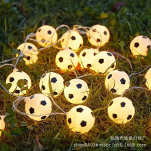 (white, 150cm) World Cup Football String Lights Soccer Party Decorations Bar Hotel Lottery Shop Atmosphere LED Fairy Lights