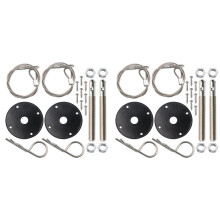2X Hood Lock Car Racing Hood Pin Lock Stainless Steel Quick Release Bonnet Lock Clip Kit Universals Modified Accessories