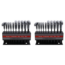 20PCS Imperial Hex Key T-Handle Set, 3/32In-3/8In T-Handle Hex Wrench Set with Storage Rack, for Automotive Repair