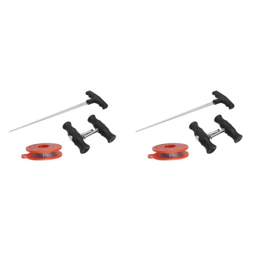 2X Auto Windshield Glass Removal Tool Kits Non Slip Compact Comfortable Grip Easy to Use Universal