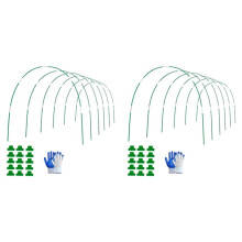 Cerchi da Giardino per Aiuola Rialzata, 12 Set di Cerchi per Serra Lunghi 8 Piedi, Tunnel di Coltivazione, Telaio per Cerchi di Supporto nel Fibra di