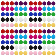 120 Etiquetas Redondas con Grabado Láser,Etiquetas para Estampar,Etiqueta Identificación de Perro, Etiquetas Metal DIY 10 Colores para
