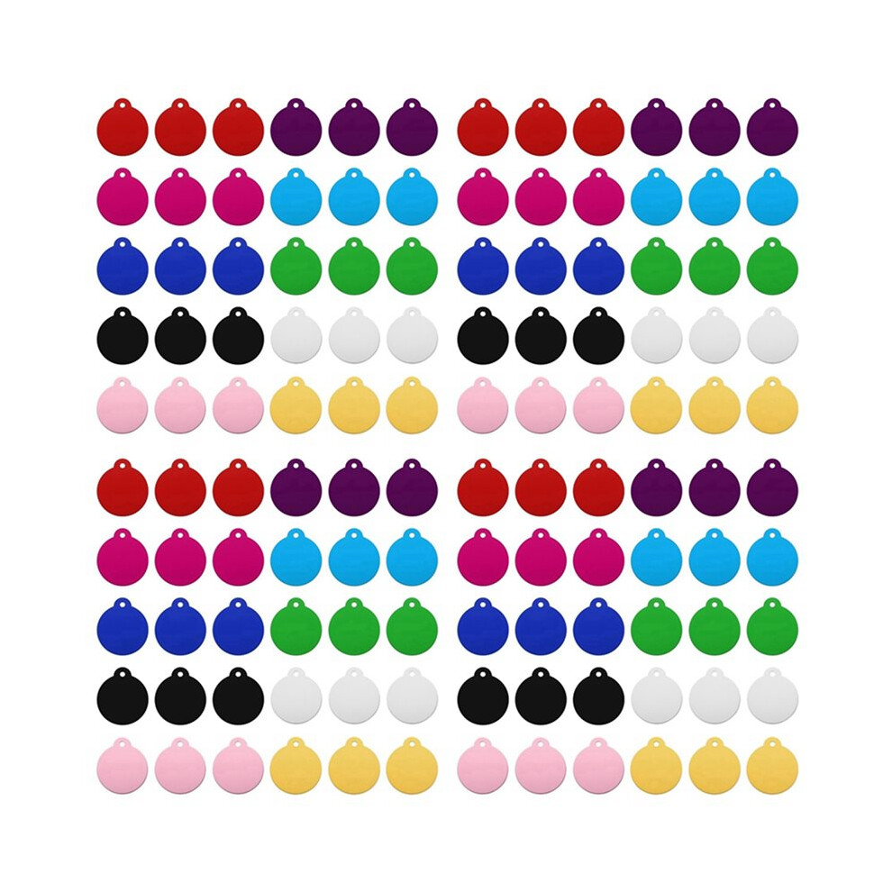 120Pcs Round Laser Engraving Blanks Tags, Stamping Blank Tags, Dog Id Tag, 10 Color Diy Metal Tags For Pet, Tags 6034004597925