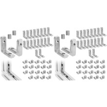 40pcs T-Nut Inner Angle, 2020 M5 Aluminium Profile Connector 6 T Slot 90 Inner Corner Connector with 80 Screws