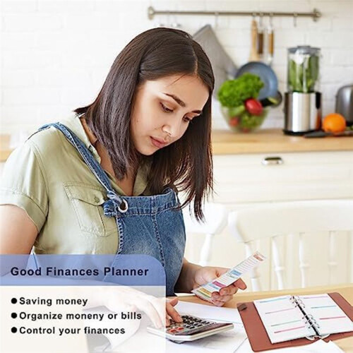 A6 Budget Planner Refill 82 Sheets Monthly Weekly Planner Notepad 6 Hole for A6 Binder Cover Save A 2