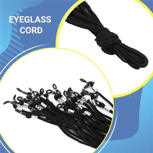12pcs Nylon Eyeglass/Spectacle/Sunglass/Eyewear Cord Holder Neck String---Black 1