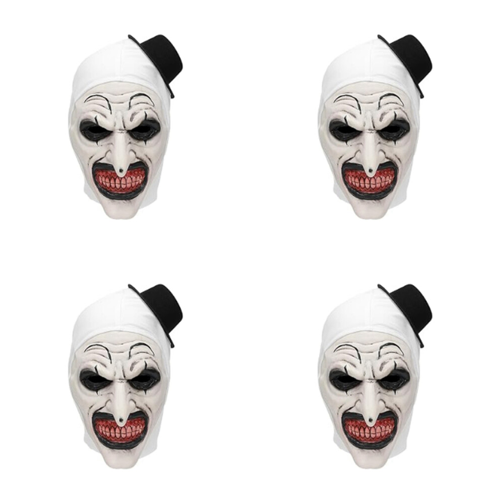 4X Halloween Terrifier Mask Killer Clown Mask Scary Joker Costume Halloween Horror Creepy Mask For Adult Men Women 6033987374677