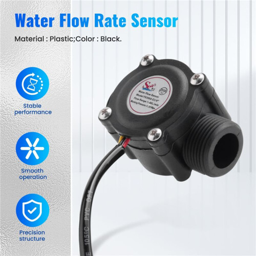 1-60L/Min  5-24V Hall Effect Water Flow Sensor Counter Meter FS300A 1