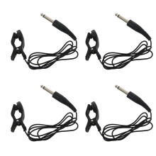 4X Black Universal Guitar Acoustic Clip Pickup Piezo Contact Microphone