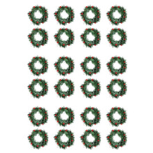 24 SZTUK Holly Berry ŚWieca PierśCień MałE Sztuczne Czerwone Jagody Sosna IgłY Wieniec na BożE Narodzenie Garland Ozdoby Decor