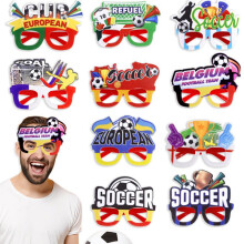 (Portugal, 3pcs) 2026 World Cup Cheering Props Soccer Theme Glasses 24 Teams Fan Supplies Photo Frame Glasses Creative Party Decor