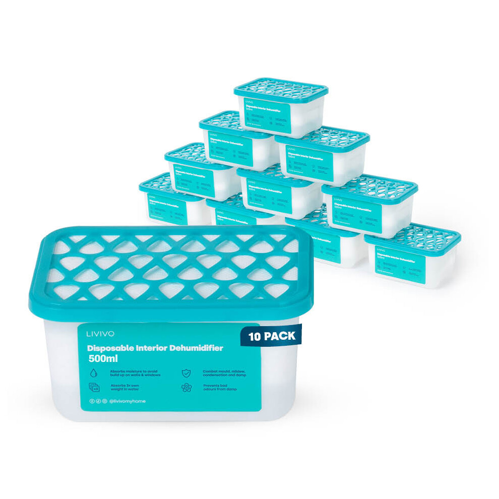 Livivo 500Ml Teardrop Disposable Dehumidifier 10X