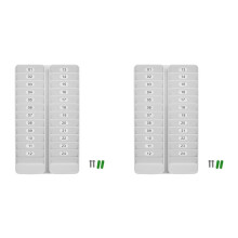 2X Badge Rack Wall Mount 24, Card Holder to Keep Swipe Cards, Room VIP ID Durable Plastic, Gray 24 Slots