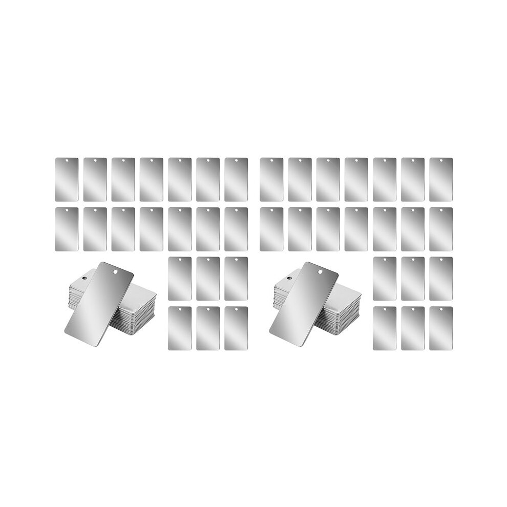 Stainless Steel Metal Engraving Blanks, Rectangle Blank Tags For Stamping And Diy Crafts, 1X2 Inch, 40 Pack 4714047162237