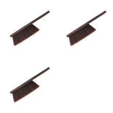 3X Escovas de Limpeza de Vassouras Manuais-Escova de Pó de Cerdas Macias para Limpeza de Carro/Cama/Sofá, Cabo de Madeira