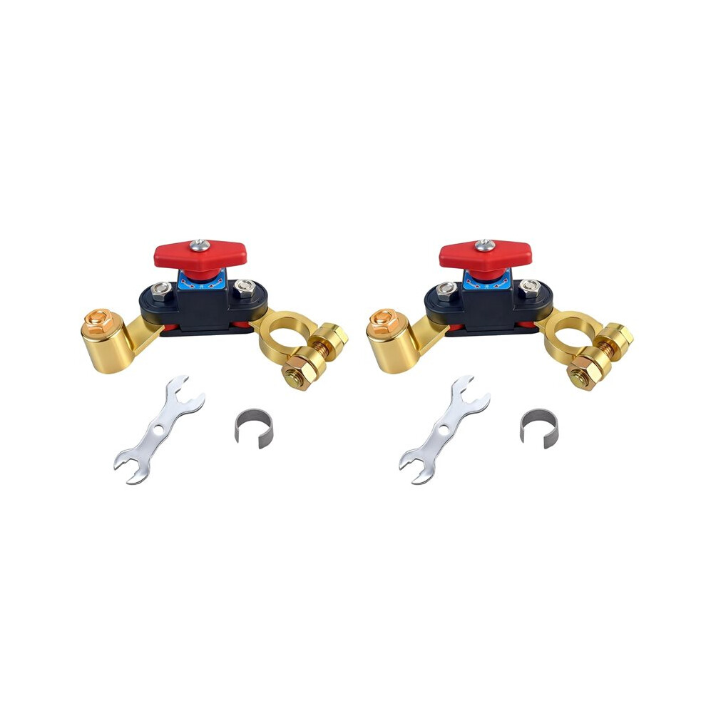 2X Car Battery Power Cut-Off Breaker, Adjustable Pure Copper 12V-24V Disconnect 4761068281317