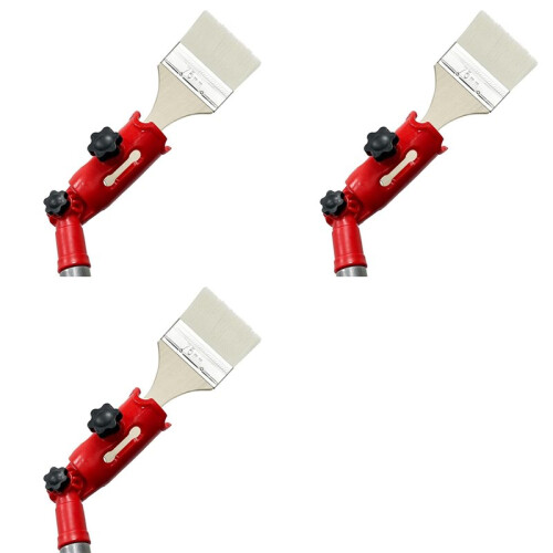 3X Multi-Angle Paint Brush Extender Red, Paint Edger Tool for High Ceilings, Extension Pole Attachment Holder