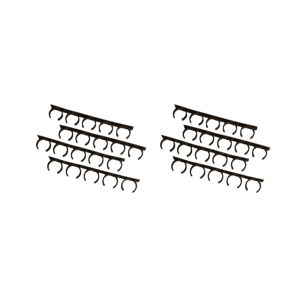 8X Adhesive Spice Clip Gripper Clips, Holds 20 Spice Jars, Black, Spice Organizer For Pantry,For Kitchen, Rv 6033145550134