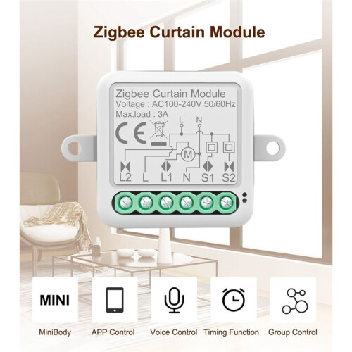 Tuya Zigbee  Curtain  Module Intelligent Circuit Breaker Support APP Remote Control for Curtain 1