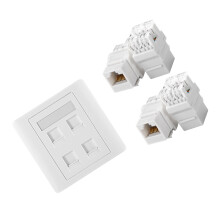 Panneau de prise de réseau Ethernet,-Panneau à quatre ports