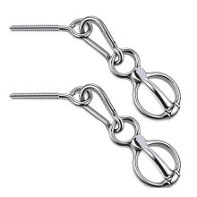 2 Sets Horse Tie Ring, Horse Tack and Supplies Horse Training Equipment Safe Horse Accessories with Eye Bolt, Tie Rings