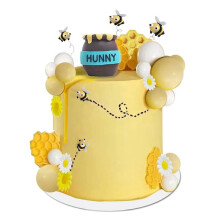Adorno para Tarta de Miel, Diseño de Panal, para Cumpleaños, Baby Shower, Margarita, Panal, Abeja, Bola de Espuma, para Fiesta