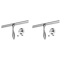 2X Extra Wide 30.5 cm Shower Squeegee Stainless Steel with Silicone Lip - Shower Squeegee with Suction Cup Holder